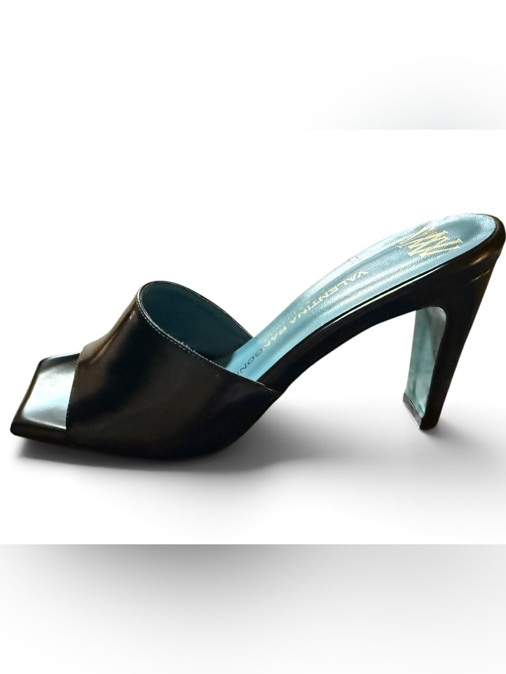 Women’s Black Slip-On Heeled Mule